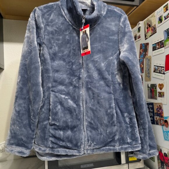 32 Degrees Women's Teddy Jacket in Blue Gray - Picture 3 of 10